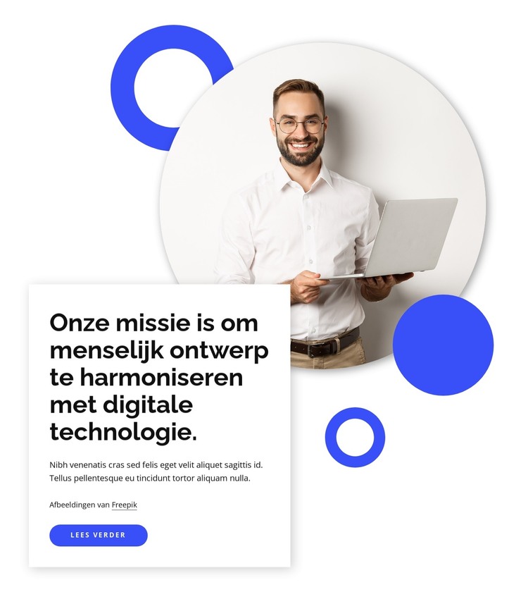 Menselijk ontwerp met digitale technologie HTML-sjabloon