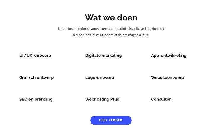 App-ontwikkeling en grafisch ontwerp Sjabloon voor één pagina