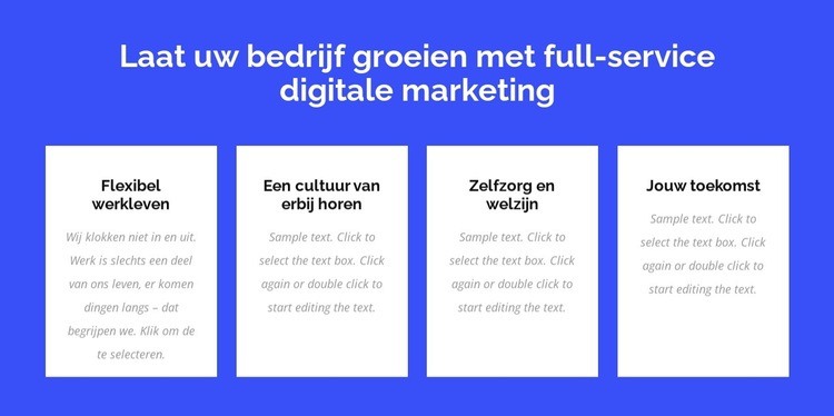 Full-service digitale marketing Sjabloon voor één pagina