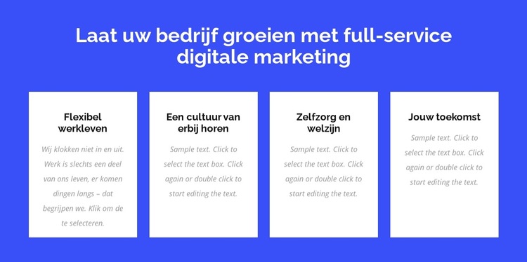 Full-service digitale marketing Website sjabloon