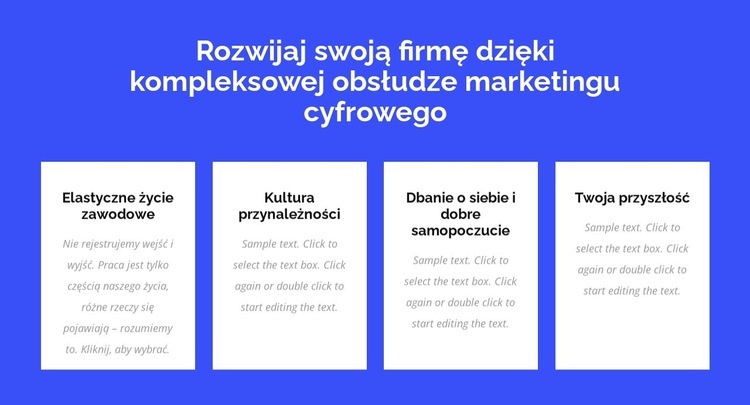 Pełna obsługa marketingu cyfrowego Kreator witryn internetowych HTML