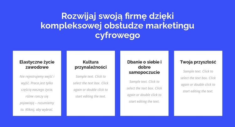 Pełna obsługa marketingu cyfrowego Szablon witryny sieci Web