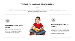 Aulas De Arte Para Crianças - Construtor De Sites De Arrastar E Soltar