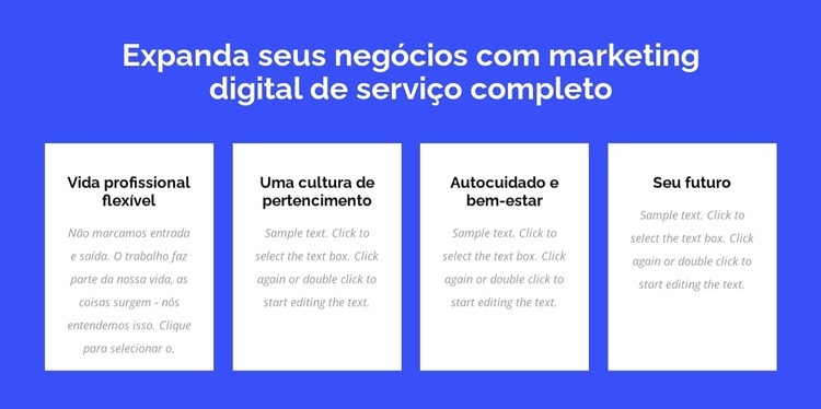 Marketing digital de serviço completo Construtor de sites HTML