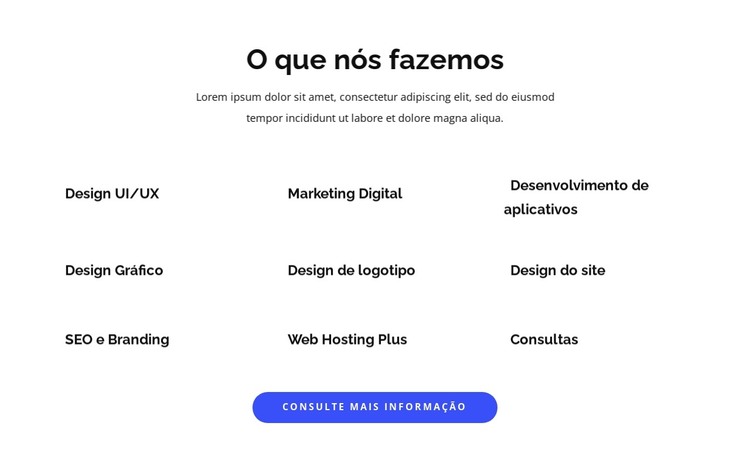 Desenvolvimento de aplicativos e design gráfico Modelo HTML