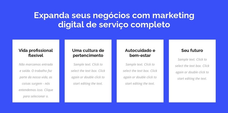 Marketing digital de serviço completo Modelo de site