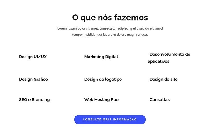 Desenvolvimento de aplicativos e design gráfico Modelo de uma página