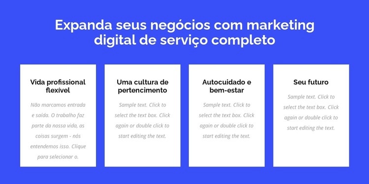 Marketing digital de serviço completo Modelo de uma página