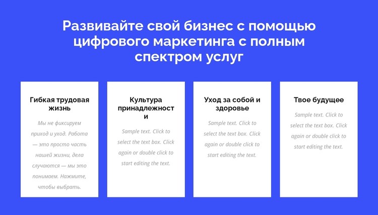 Полный комплекс услуг цифрового маркетинга CSS шаблон