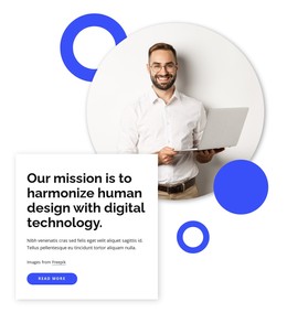 Website Layout For Human Design With Digital Technology