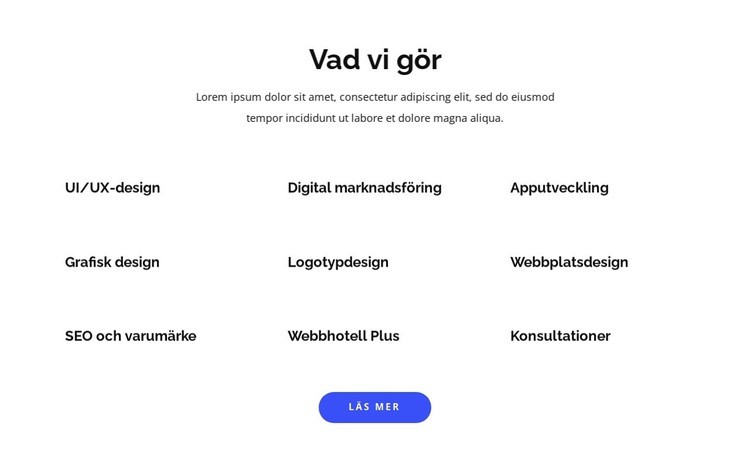 Apputveckling och grafisk design CSS -mall