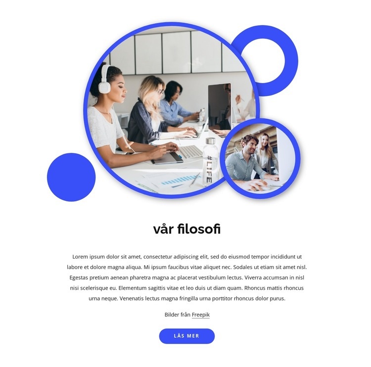 Företagets filosofi HTML-mall