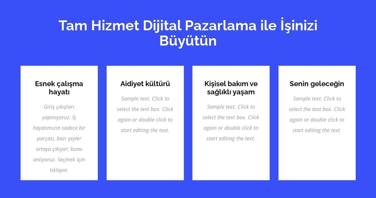 Tam hizmet dijital pazarlama HTML Şablonu