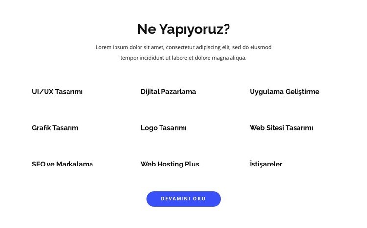 Uygulama geliştirme ve grafik tasarım Html Web Sitesi Oluşturucu