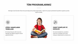 Çocuklar Için Sanat Dersleri Için Bir Sayfa Şablonu