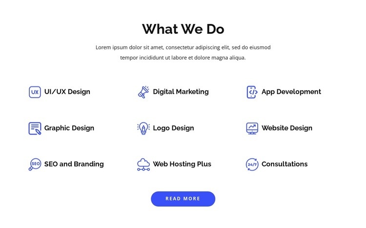 App development and graphic design Webflow Template Alternative