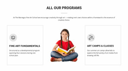 An Exclusive Website Design For Art Classes For Kids