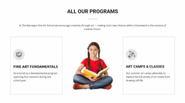 Art Classes For Kids - Responsive HTML Template