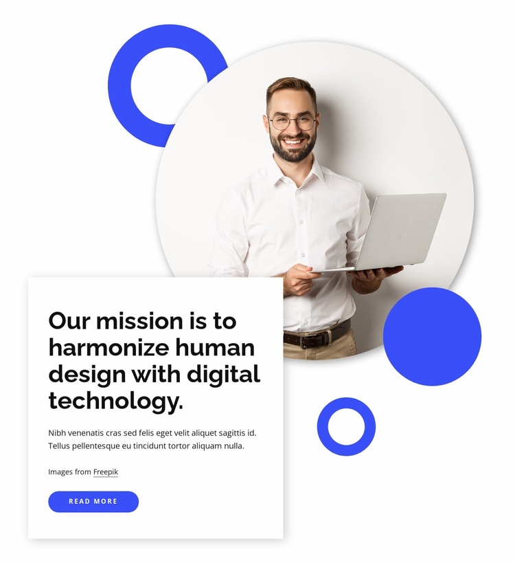 Human design with digital technology Landing Page