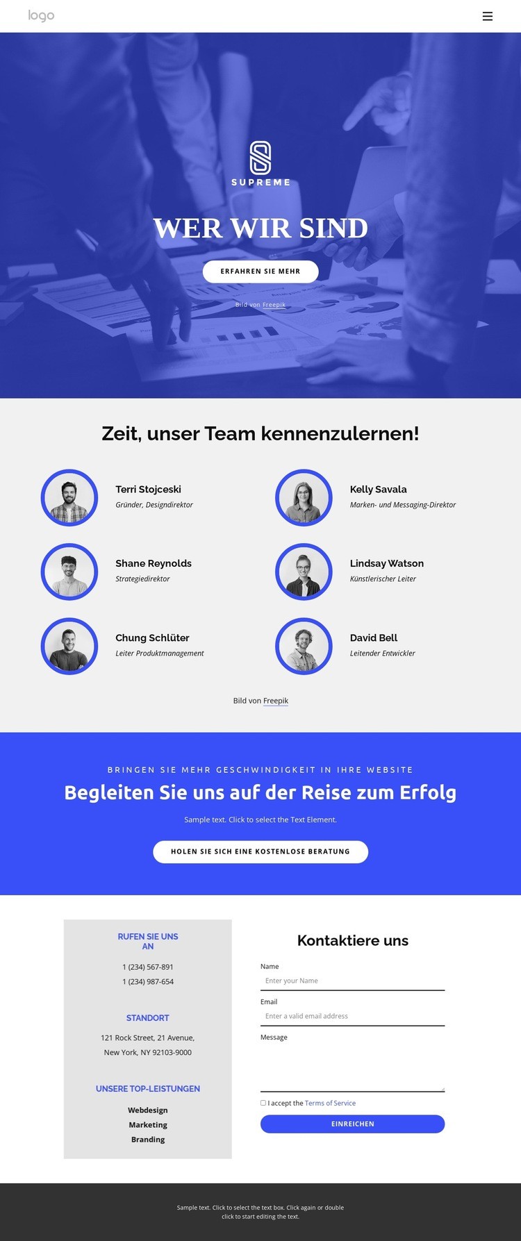 Zeit, unser großartiges Team kennenzulernen HTML5-Vorlage