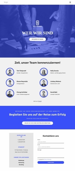 Zeit, Unser Großartiges Team Kennenzulernen - Website-Builder Zur Inspiration