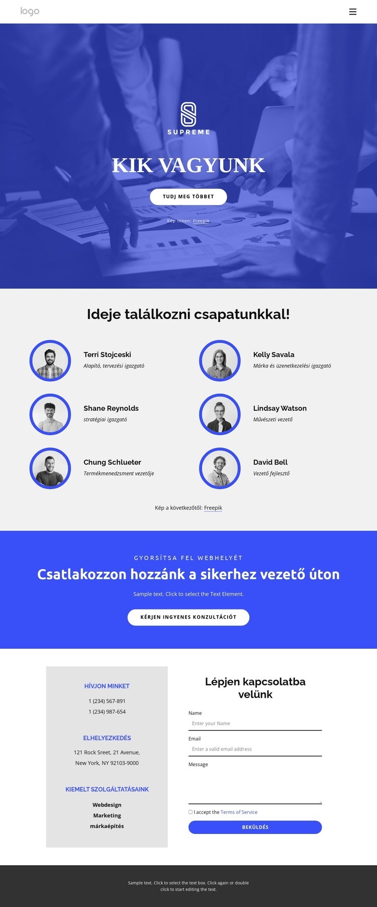 Ideje találkozni csodálatos csapatunkkal Sablon