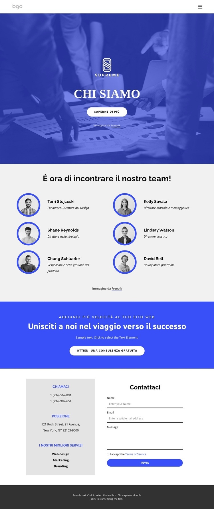 È ora di incontrare il nostro fantastico team Costruttore di siti web HTML