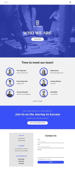 Time To Meet Our Amazing Team Joomla Template 2024