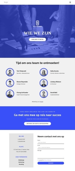 Tijd Om Ons Geweldige Team Te Ontmoeten - Mobiele Bestemmingspagina