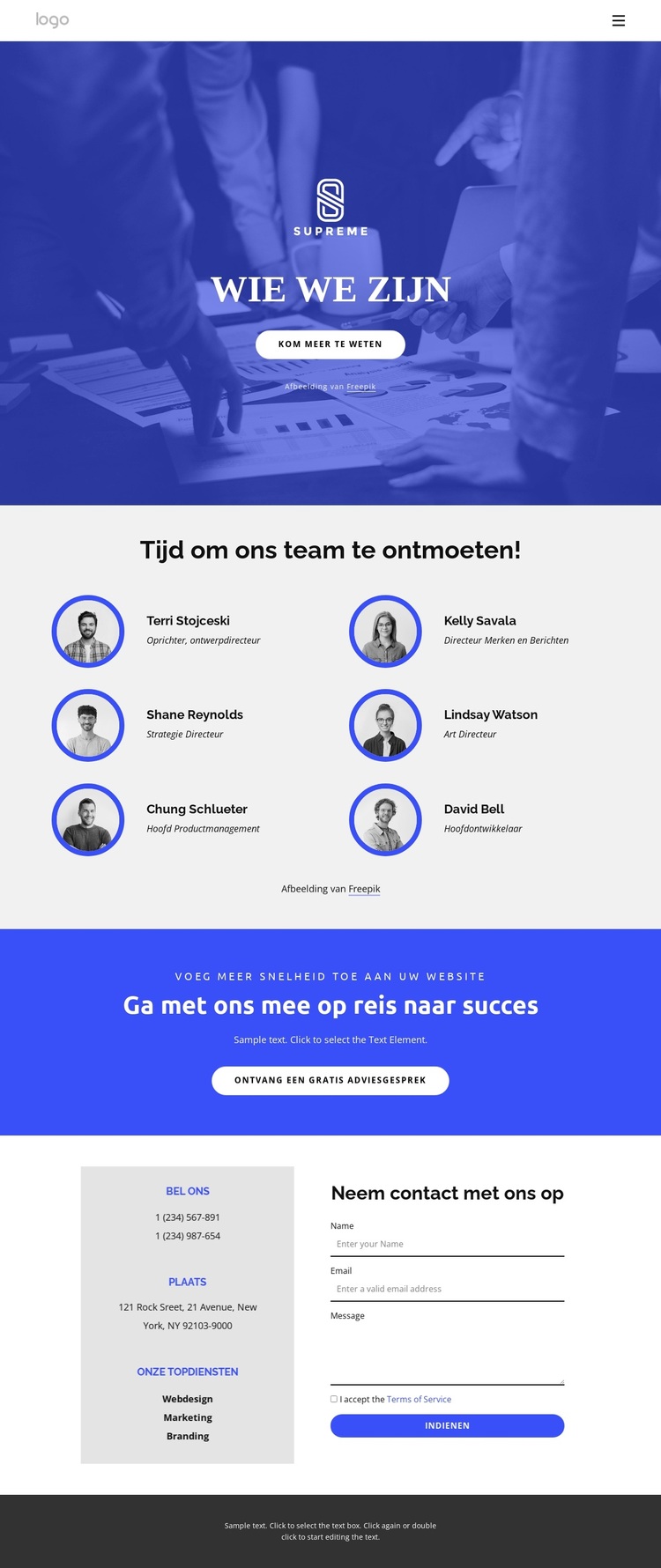 Tijd om ons geweldige team te ontmoeten WordPress-thema