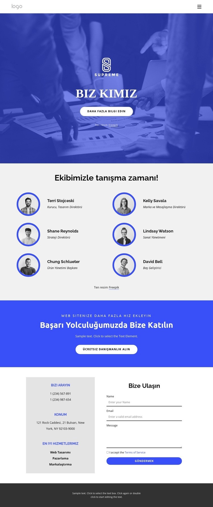 Muhteşem ekibimizle tanışma zamanı HTML5 Şablonu