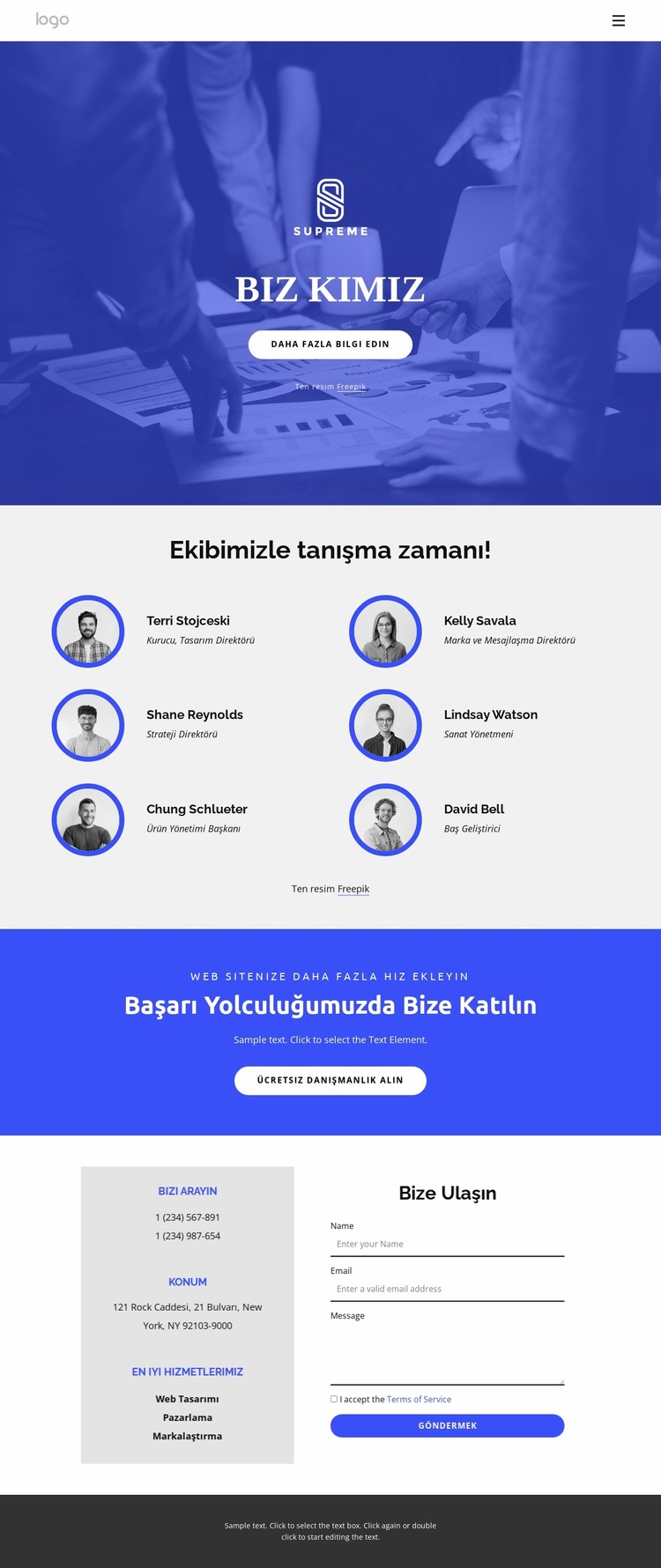 Muhteşem ekibimizle tanışma zamanı Joomla Şablonu