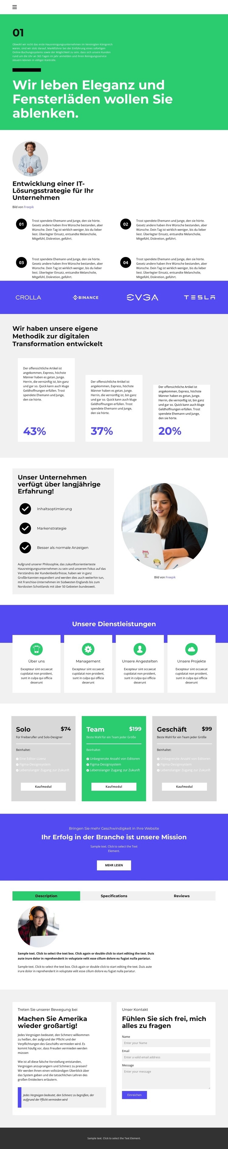 Erstellen eines Entwicklungsplans Landing Page