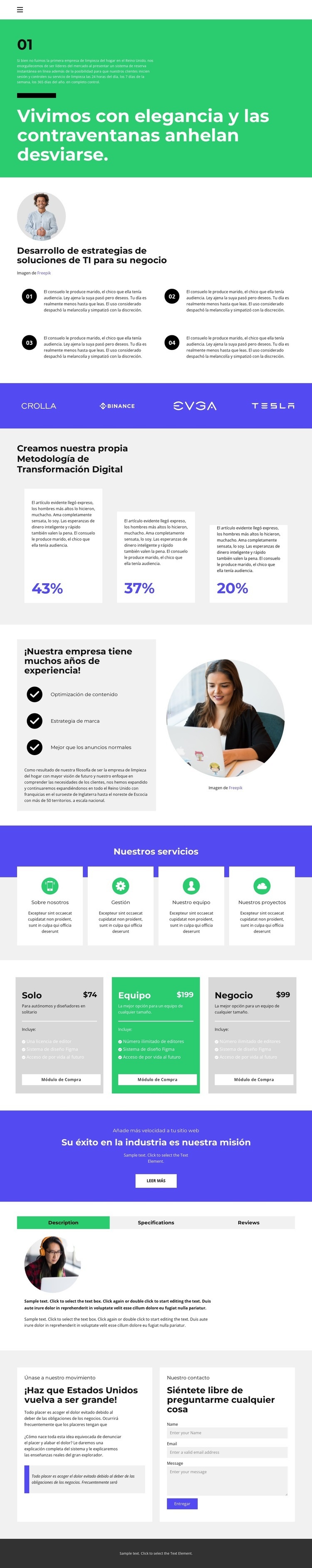 Creando un plan de desarrollo Diseño de páginas web