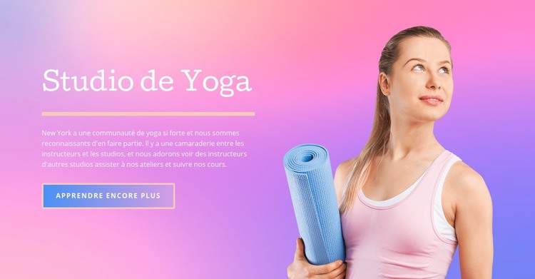 Centre de santé de yoga Maquette de site Web