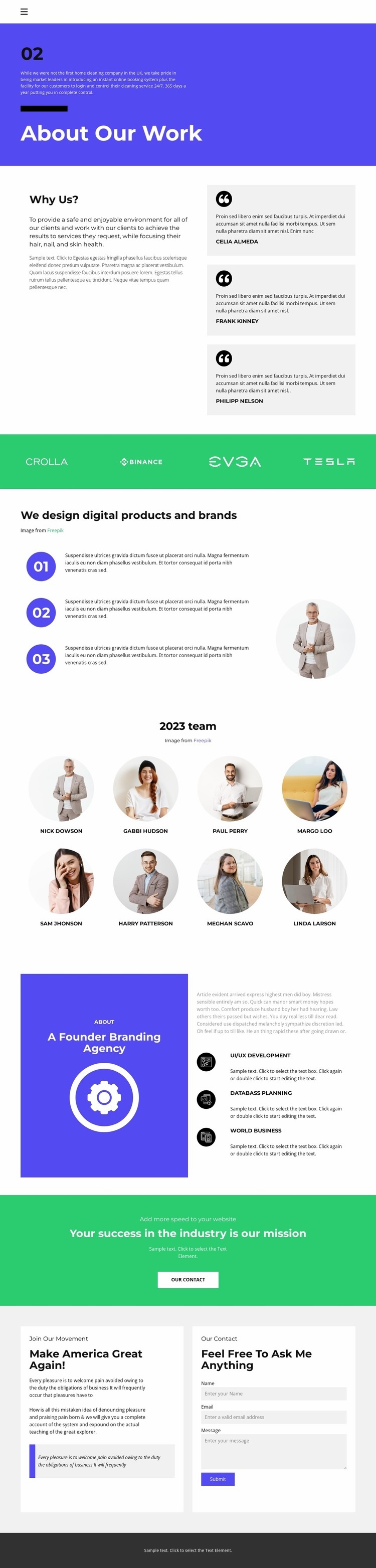 Detailed plan Homepage Design