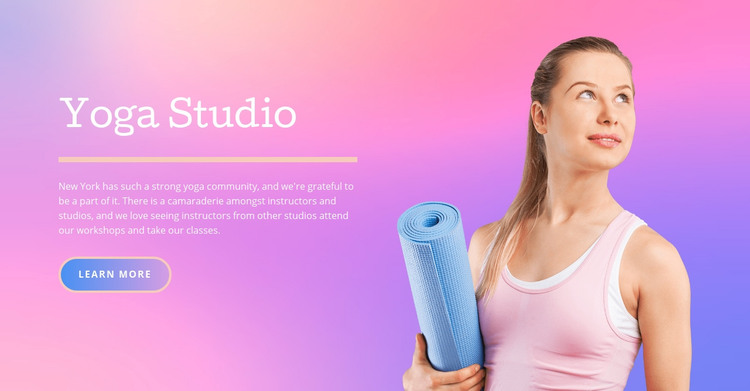 Yoga health center Homepage Design