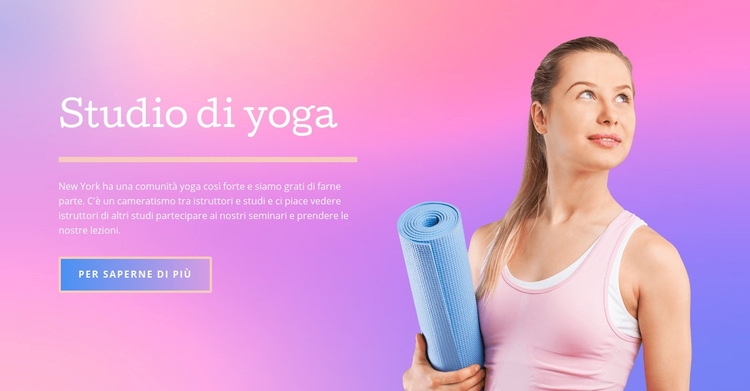 Centro salute yoga Mockup del sito web