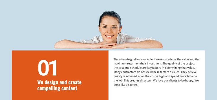We create compelling content CSS Template