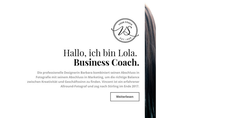 Professioneller Business Coach Website design