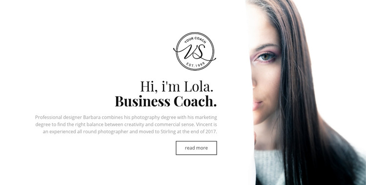 Professional business coach  Homepage Design