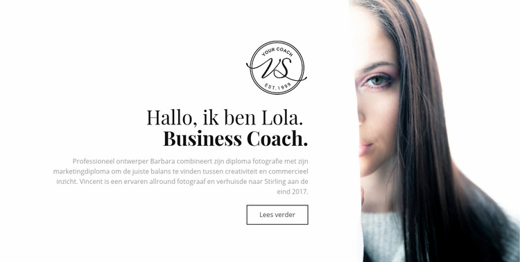 Professionele bedrijfscoach Website mockup