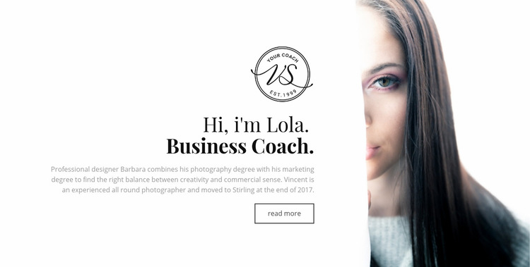 Professional business coach  Web Page Design