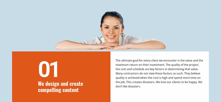 We create compelling content Website Mockup