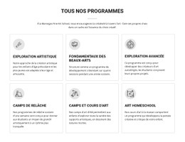 Tous Les Programmes Artistiques Pour Les Enfants - Page De Destination Réactive