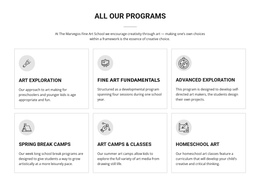 Alle Kunstprogramma'S Voor Kinderen - Sjabloon Voor Één Pagina