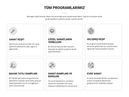 Çocuklar Için Tüm Sanat Programları - Duyarlı Açılış Sayfası