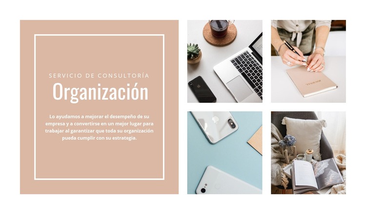 Organización del negocio Creador de sitios web HTML