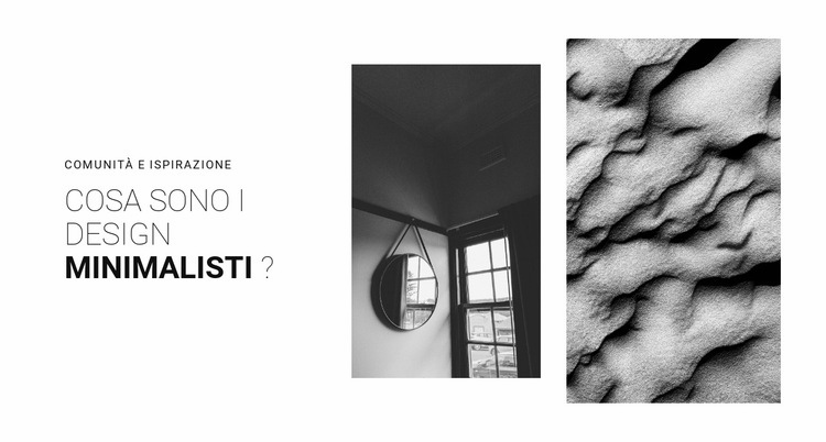 Texture naturali all'interno Mockup del sito web