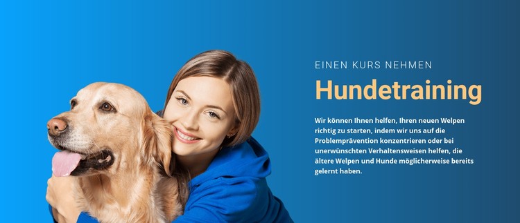 Jeder Hund braucht Training CSS-Vorlage